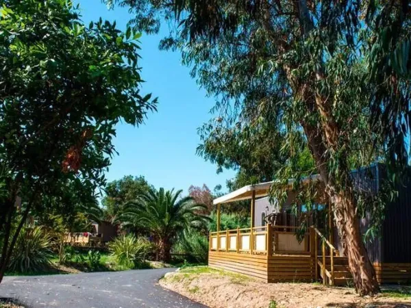 Das Supreme-Mobilheim mit 2 Bädern auf dem Roan Campingplatz Arinella Bianca.