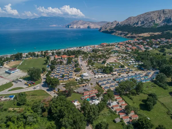 Übersicht über den Campingplatz Roan camping Baška Camping Resort.