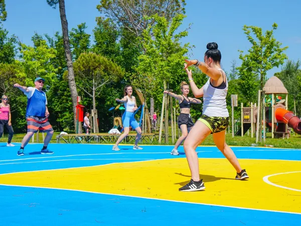 Aerobic auf dem Campingplatz Roan Union Lido Mare.