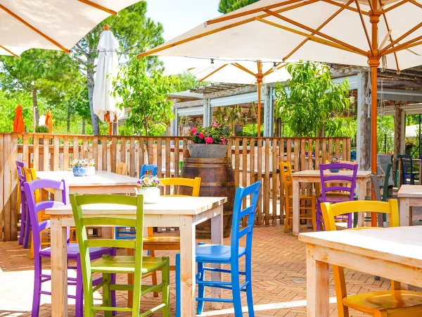 Ein Restaurant auf dem Campingplatz Roan Union Lido Mare.