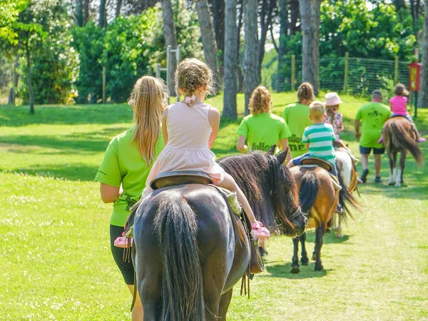 Reiten auf dem Campingplatz Roan Union Lido Mare.