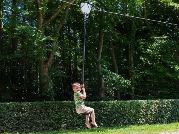 Die Seilbahn auf dem Roan-Campingplatz Birkelt.