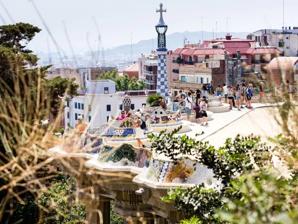 Park Güell in der Stadt Barcelona.