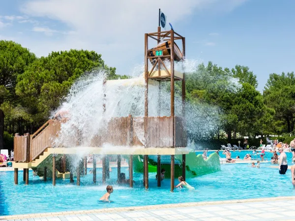 Wasserspielplatz auf dem Campingplatz Roan Ca'Savio.