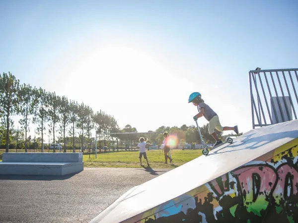 Der Skatepark auf dem Roan-Campingplatz Le Vieux Port.