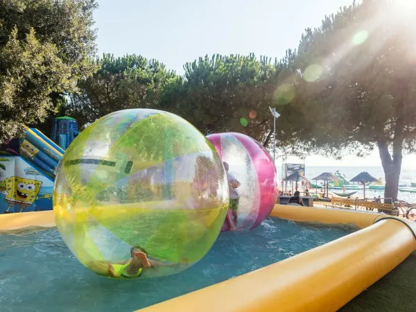 Aquabubble Aktivität im Roan camping Park Umag