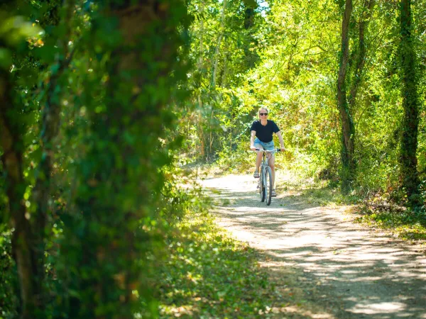 Radweg in der Nähe des Roan Camping du Latois.