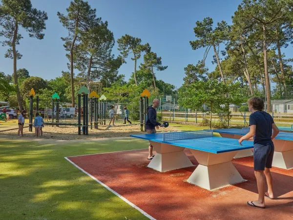 Tischtennis auf dem Campingplatz Roan La Pinède.