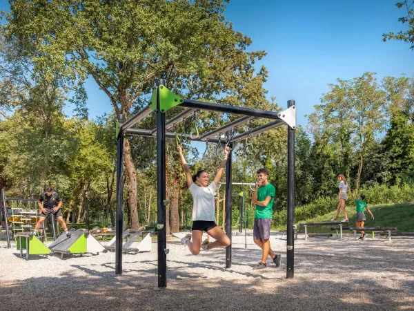 Neuer Bereich Sportzone 2025 auf dem Campingplatz Roan Valkanela.
