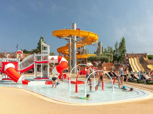 Spraypark auf dem Campingplatz Roan Les Dunes.