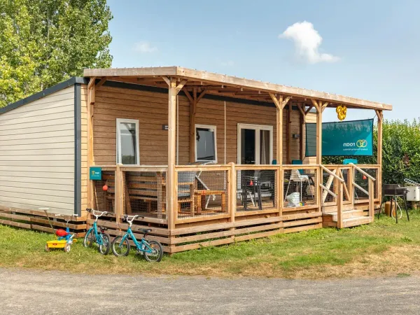 Luxus-Mobilheim auf dem Roan-Campingplatz Le Domaine de Beaulieu.