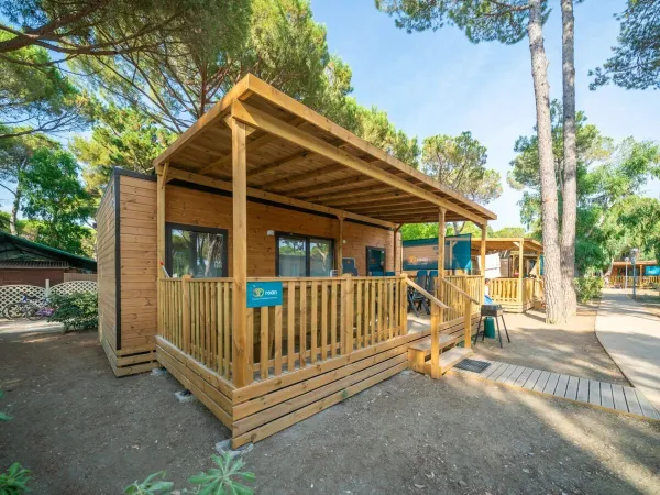 Das Mobilheim Premium Lounge auf dem Campingplatz Roan Del Forte.