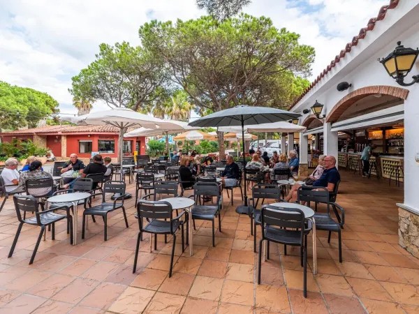 Terrasse auf dem Roan-Campingplatz Bella Terra.