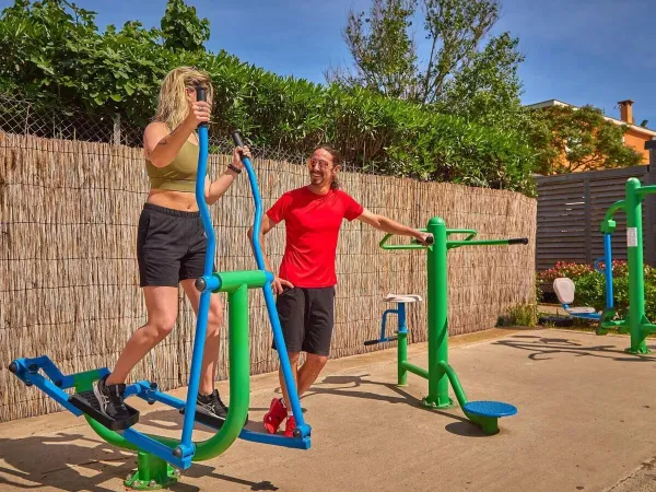 Outdoor-Fitness auf dem Roan-Campingplatz Le Petit Mousse.