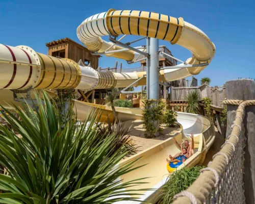 Wasserrutsche auf dem Campingplatz Roan in Serignan Plage.