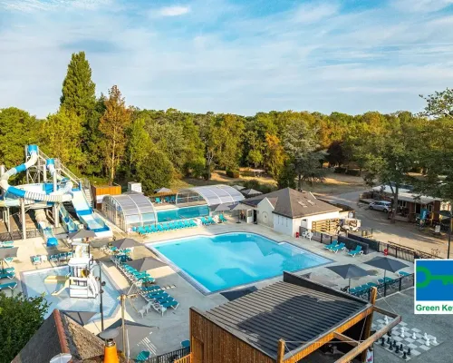 Campingplatz Domaine de la Brèche Wasserpark Übersicht.